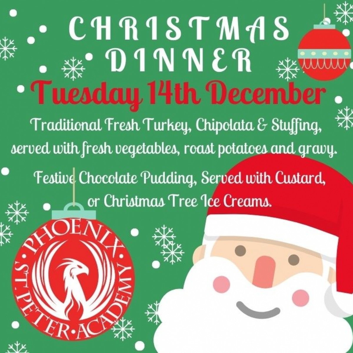 Phoenix St Peter Academy Christmas Dinner 14th December